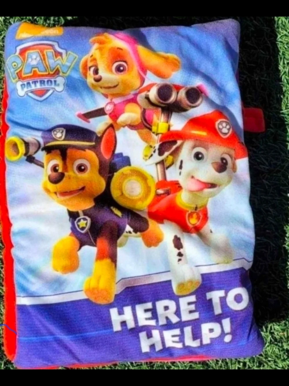 Paw Patrol Plush Book with Chase, Skye & Marshall - Blue, Red, Yellow
